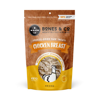 Bones & Co. Freeze-Dried Chicken Breast Dog Treats, 2-oz Bag