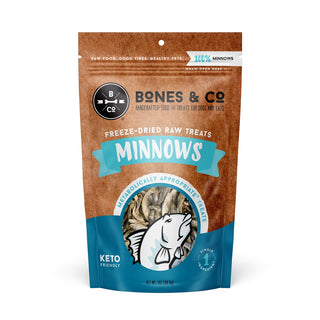 Bones & Co. Freeze-Dried Minnows Dog Treats, 1-oz Bag