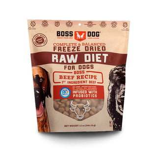 Boss Dog Beef Recipe Freeze-Dried Dog Food, 12-oz Bag