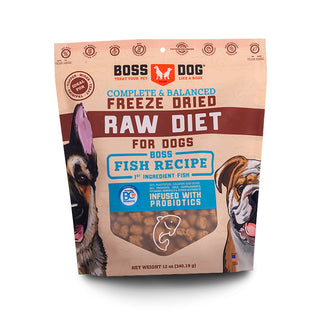 Boss Dog Fish Recipe Freeze-Dried Dog Food, 12-oz Bag