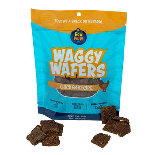 Bow Wow Labs Waggy Wafers Chicken Recipe Joint Health Support Dog Treats, 3.5-oz Bag