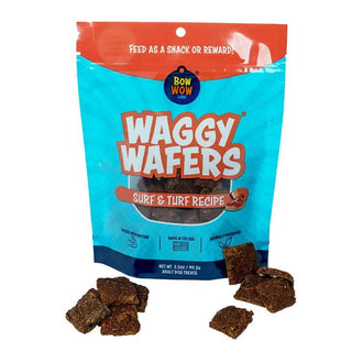 Bow Wow Labs Waggy Wafers Surf & Turf Recipe Dog Treats, 3.5-oz Bag