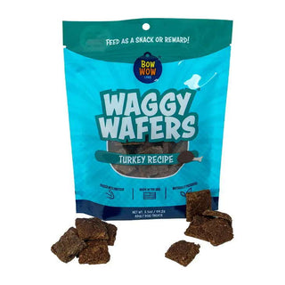 Bow Wow Labs Waggy Wafers Turkey Recipe Dog Treats, 3.5-oz Bag