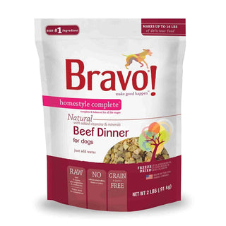 Bravo! Homestyle Complete Beef Dinner Freeze-Dried Dog Food, 2 lb