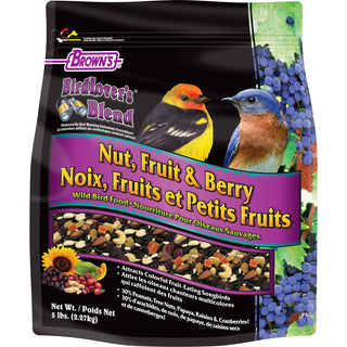 Brown's Bird Lover&#8217;s Blend Nut, Fruit & Berry Wild Bird Food, 5-lb Bag