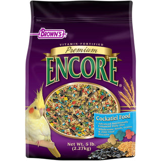 Brown's Encore Premium Cockatiel Food, 5-lb Bag