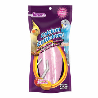 Brown's Mango Flavored Calcium Cuttlebone for Birds