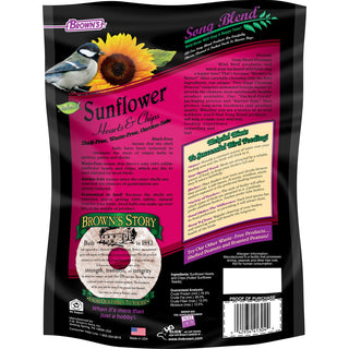 Brown's Song Blend Sunflower Hearts & Chips Wild Bird Food, 3-lb Bag