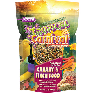 Brown's Tropical Carnival Canary & Finch Food, 1.5-lb Bag