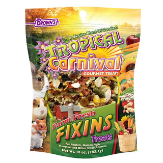 Brown's Tropical Carnival Farm Fresh Fixins Small Animal Treats, 10-oz Bag