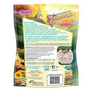 Brown's Tropical Carnival Fruit & Nut Cockatiel Treats, 8-oz Bag