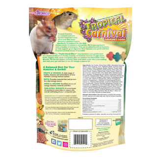 Brown's Tropical Carnival Gourmet Hamster & Gerbil Food, 2-lb Bag