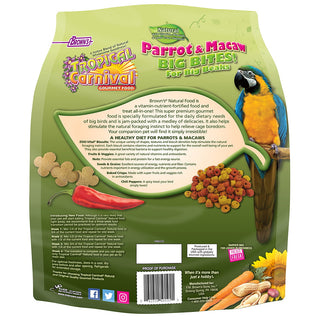 Brown's Tropical Carnival Natural Parrot and Macaw Bird Food, 4-lb Bag