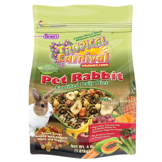 Brown's Tropical Carnival Natural Pet Rabbit Food, 4-lb Bag