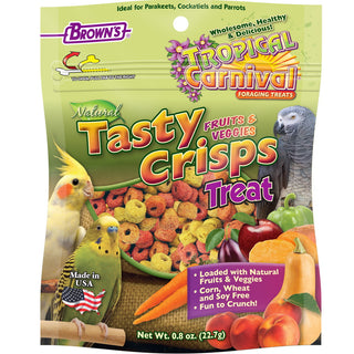 Brown's Tropical Carnival Tasty Crisps Bird Treats, 0.8-oz bag