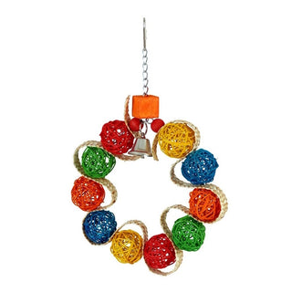 Caitec Featherland Paradise Vine Ball Braided Wreath Bird Toy