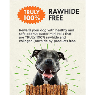 Canine Naturals Hide Free Peanut Butter Extra Large Rolls Dog Chew Treats, 2-Count Bag