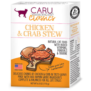 Caru Classic Chicken & Crab Stew Grain-Free Wet Cat Food, 6-oz, case of 12