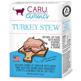 Caru Classic Turkey Stew Grain-Free Wet Cat Food, 6-oz, case of 12