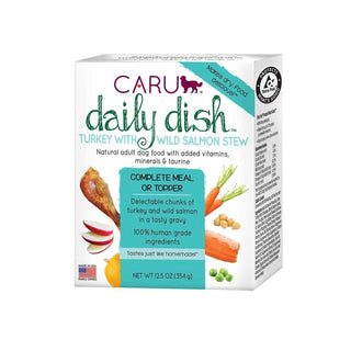 Caru Daily Dish Turkey with Wild Salmon Stew Grain-Free Wet Dog Food, 12.5-oz, case of 12