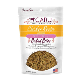 Caru Soft 'n Tasty Baked Bites Chicken Recipe Grain-Free Cat Treats, 3-oz bag