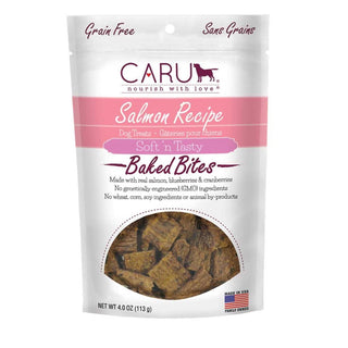 Caru Soft 'n Tasty Baked Bites Salmon Recipe Grain-Free Dog Treats, 4-oz bag