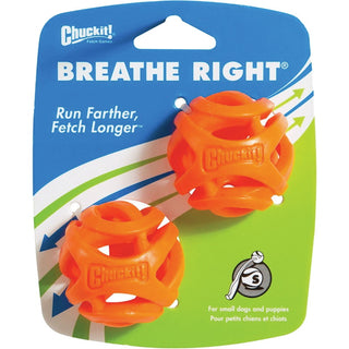 Chuckit! Breathe Right Air Fetch Ball Dog Toy, Small, 2-Pack