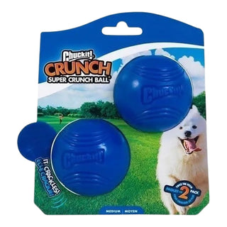 Chuckit! Super Crunch Ball Dog Toy, Medium, 2 Pack