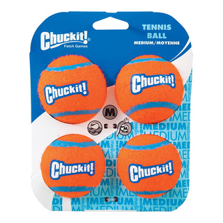 Chuckit! Tennis Ball Dog Toy, Medium 4-PK