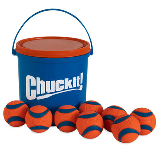 Chuckit! Ultra Ball Bucket Dog Toys, 8 Medium Balls