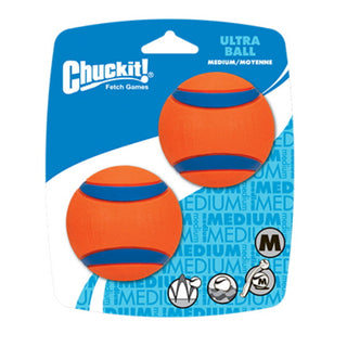 Chuckit! Ultra Rubber Ball Tough Dog Toy, Medium, 2-Pack