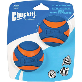 Chuckit! Ultra Squeaker Ball Dog Toy, Medium, 2-Pack