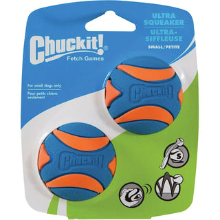 Chuckit! Ultra Squeaker Ball Dog Toy, Small, 2-Pack