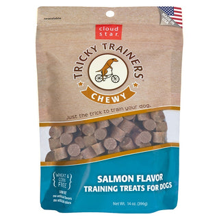 Cloud Star Chewy Tricky Trainers Salmon Flavor Dog Treats