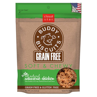 Cloud Star Grain-Free Soft & Chewy Buddy Biscuits Rotisserie Chicken Flavor Dog Treats