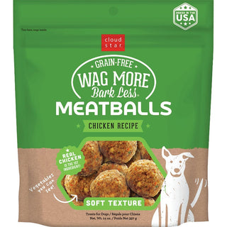 Cloud Star Wag More Bark Less Chicken Recipe Meatballs Grain-Free Dog Treats, 14-oz bag