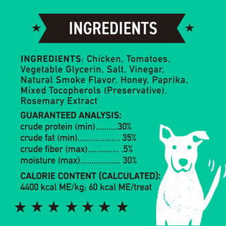 Cloud Star Wag More Bark Less K.C. Style BBQ Chicken Recipe Grain-Free Jerky Dog Treats, 10-oz bag