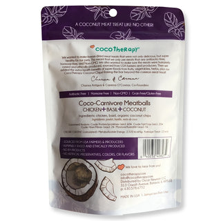 Cocotherapy Coco-Carnivore Meatballs Chicken, Basil & Coconut Recipe Freeze-Dried Dog Treats