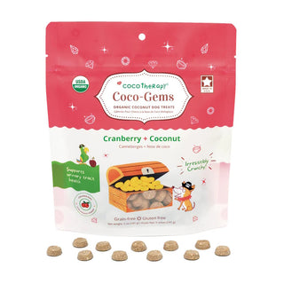 Cocotherapy Coco Gems Cranberry & Coconut Organic Training Dog Treats, 5-oz