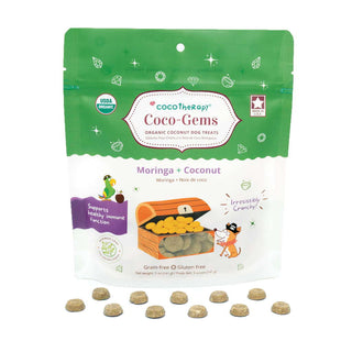 Cocotherapy Coco Gems Moringa & Coconut Organic Training Dog Treats, 5-oz