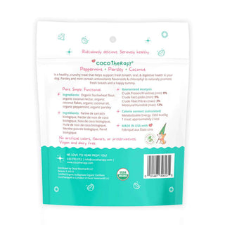 Cocotherapy Coco Gems Peppermint & Parsley Organic Training Dog Treats, 5-oz