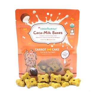 Cocotherapy Coco-Milk Bones Carrot Cake Organic Dog Treats, 6-oz