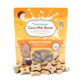 Cocotherapy Coco-Milk Bones Ginger Snaps Organic Dog Treats, 6-oz