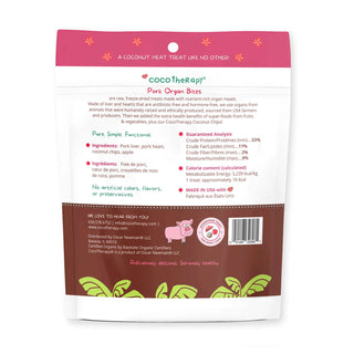 Cocotherapy Organ Bites! Pork Organs with Apples & Coconut Freeze-Dried Dog Treats, 3-oz