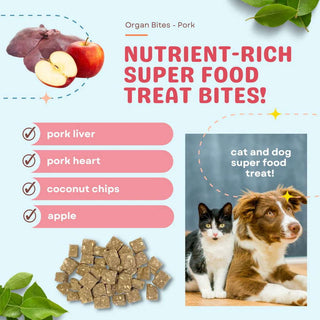 Cocotherapy Organ Bites! Pork Organs with Apples & Coconut Freeze-Dried Dog Treats, 3-oz