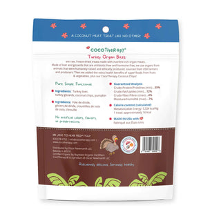 Cocotherapy Organ Bites! Turkey Organs with Pumpkin & Coconut Freeze-Dried Dog Treats, 3-oz