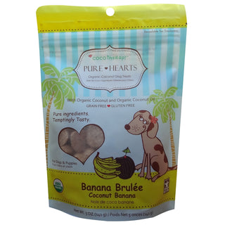 Cocotherapy Pure Hearts Coconut Cookies Banana Brulee Organic Dog Treats