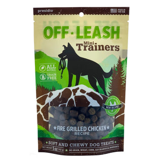 Presidio Off-Leash Mini Trainers Fire Grilled Chicken Dog Treats, 5-oz Bag