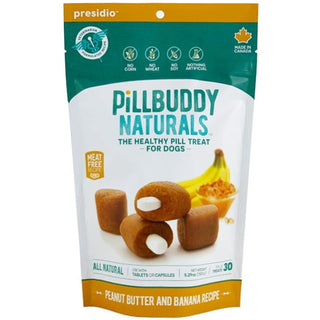 Presidio Naturals Pill Buddy Peanut Butter & Banana Recipe Dog Treats