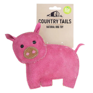 Country Tails Peggy Pig Natural Dog Toy